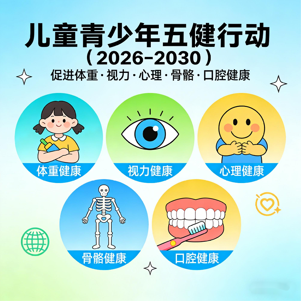 儿童青少年“五健”促进行动计划（2026—2030年）